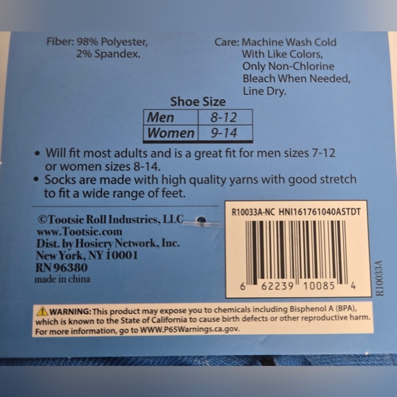 Charms Fluffy Stuff by Tootsie Roll & Bazooka Joe Bubble Gum Novelty Crew Socks - Picture 4 of 6